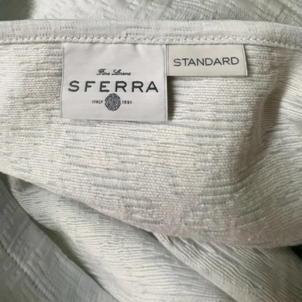 Sferra Aldino Std Sham Flange #3786 Aquamarine 21x26 Brand New w/tag Italy